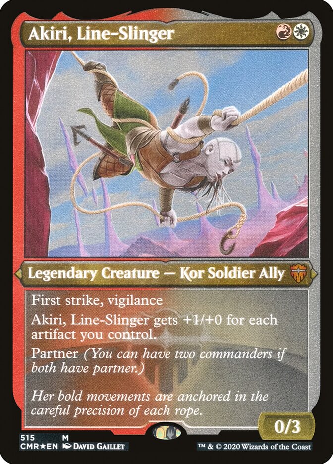 Akiri, Line-Slinger (Etched) [Commander Legends] | Jomio and Rueliete's Cards and Comics