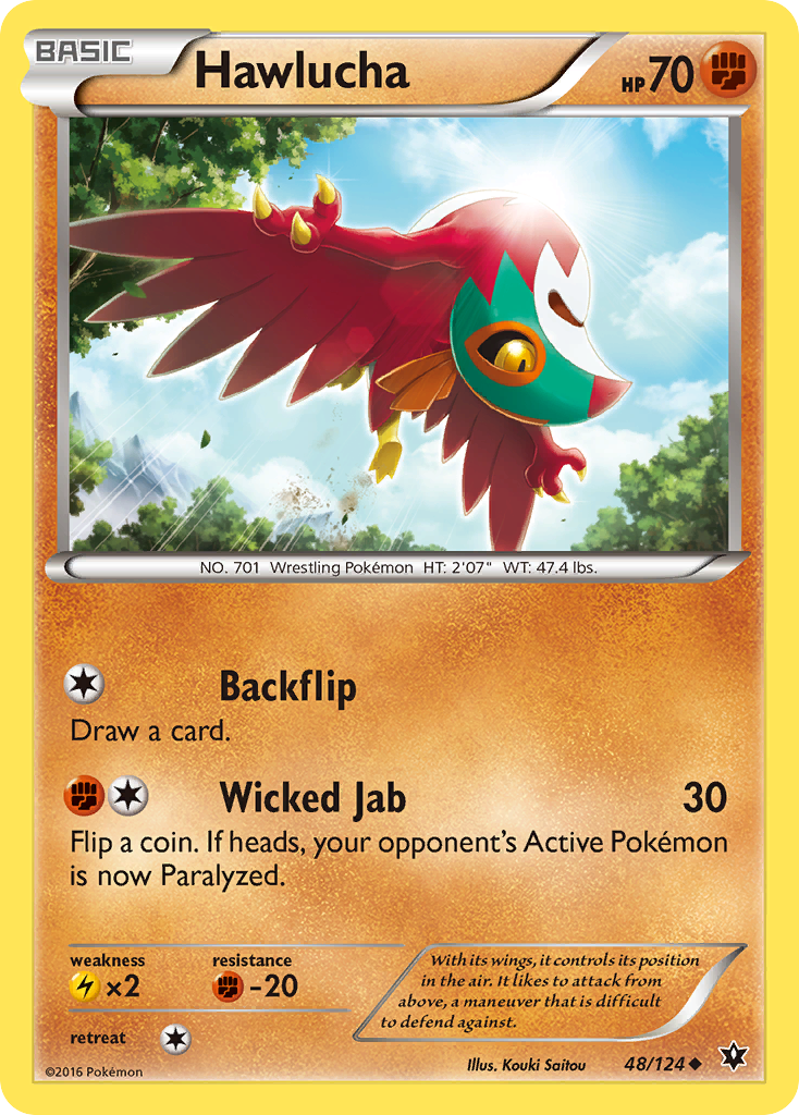 Hawlucha (48/124) [XY: Fates Collide] | Jomio and Rueliete's Cards and Comics