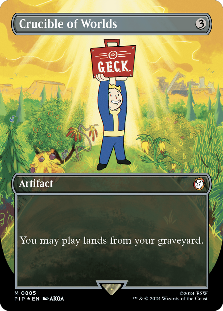 Crucible of Worlds (Borderless) (Surge Foil) [Fallout] | Jomio and Rueliete's Cards and Comics