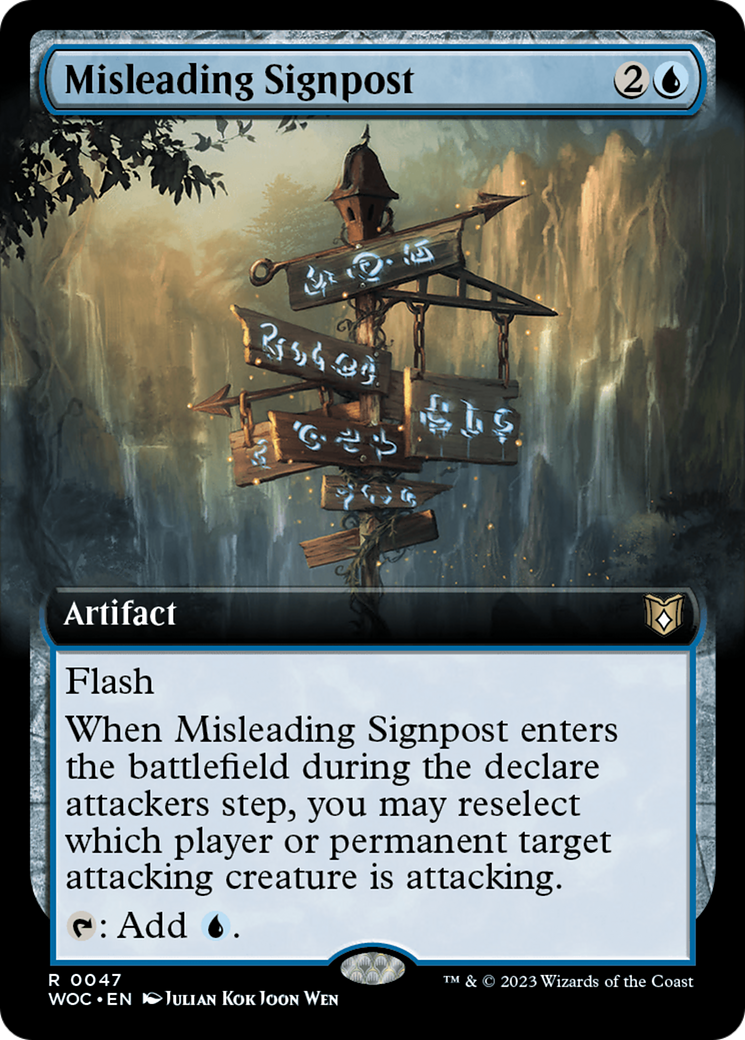 Misleading Signpost (Extended Art) [Wilds of Eldraine Commander] | Jomio and Rueliete's Cards and Comics