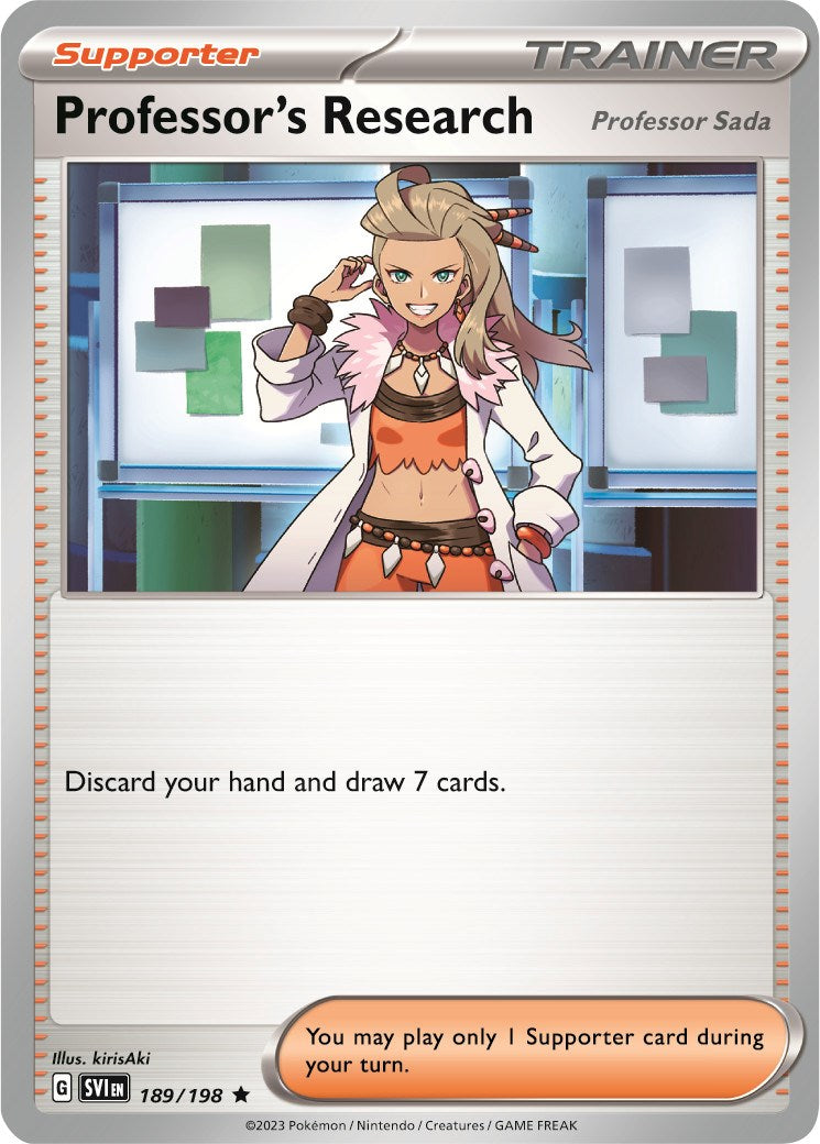 Professor's Research (189/198) (Theme Deck Exclusive) [Scarlet & Violet: Black Star Promos] | Jomio and Rueliete's Cards and Comics