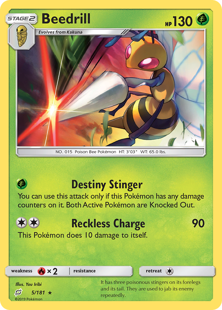Beedrill (5/181) [Sun & Moon: Team Up] | Jomio and Rueliete's Cards and Comics