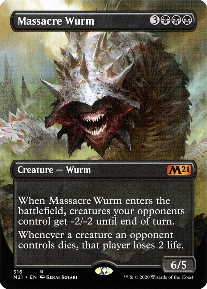 Massacre Wurm (Borderless Alternate Art) [Core Set 2021] | Jomio and Rueliete's Cards and Comics