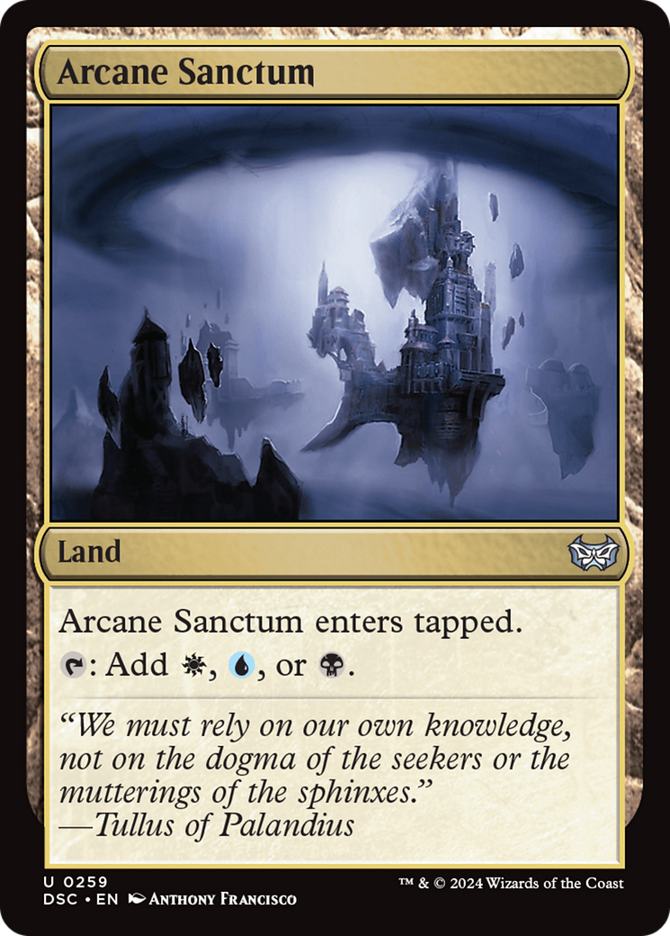 Arcane Sanctum [Duskmourn: House of Horror Commander] | Jomio and Rueliete's Cards and Comics