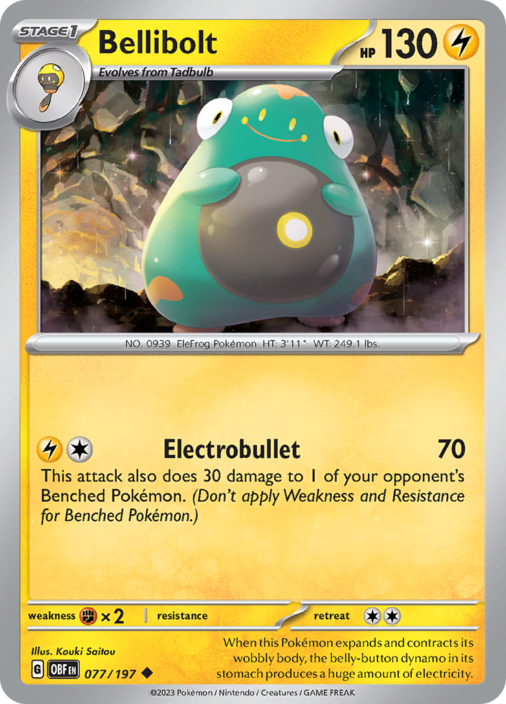 Bellibolt (077/197) [Scarlet & Violet: Obsidian Flames] | Jomio and Rueliete's Cards and Comics