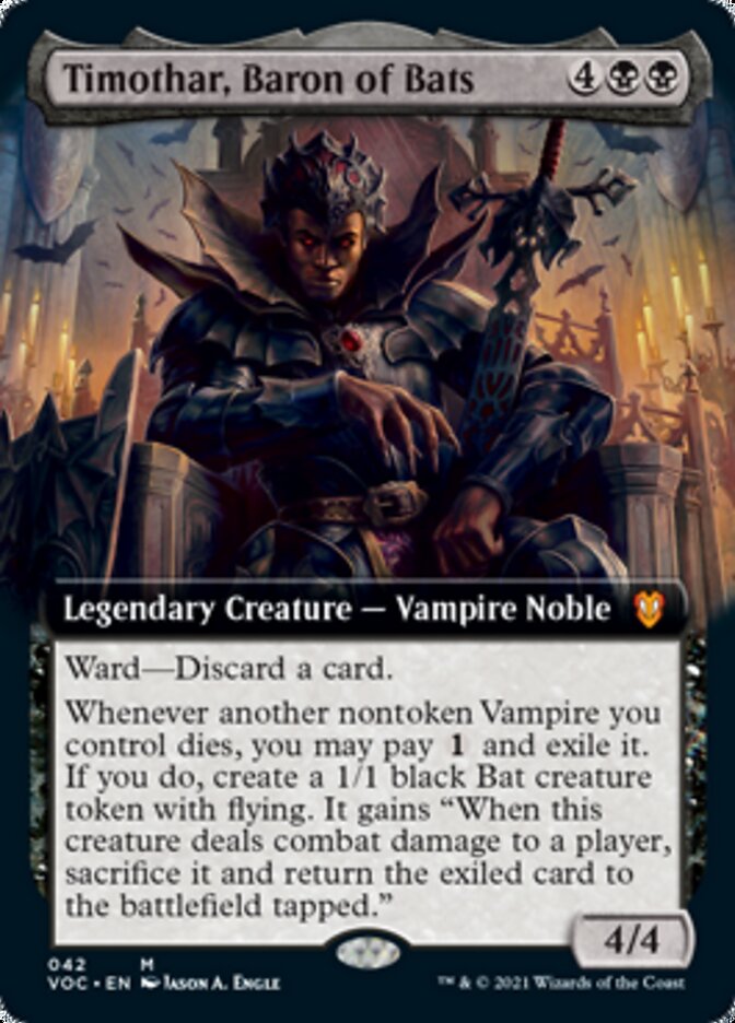Timothar, Baron of Bats (Extended Art) [Innistrad: Crimson Vow Commander] | Jomio and Rueliete's Cards and Comics