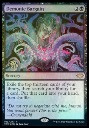 Demonic Bargain [Innistrad: Crimson Vow Prerelease Promos] | Jomio and Rueliete's Cards and Comics