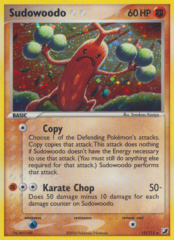 Sudowoodo (15/115) [EX: Unseen Forces] | Jomio and Rueliete's Cards and Comics