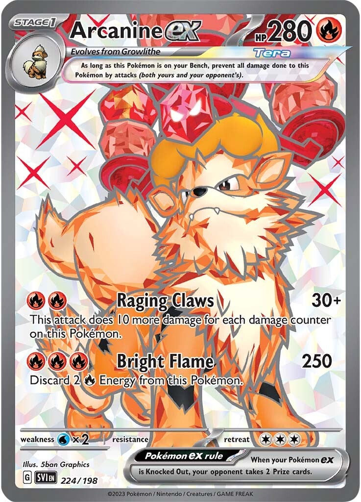 Arcanine ex (224/198) [Scarlet & Violet: Base Set] | Jomio and Rueliete's Cards and Comics