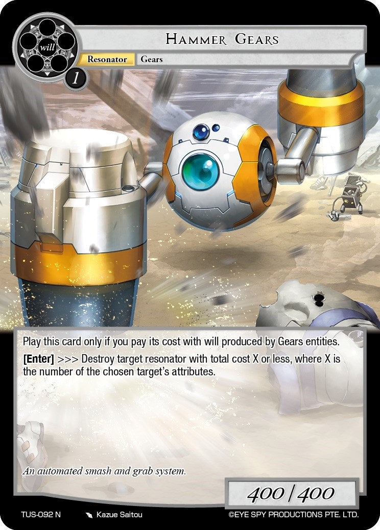 Hammer Gears (TUS-092 N) [The Underworld of Secrets] | Jomio and Rueliete's Cards and Comics