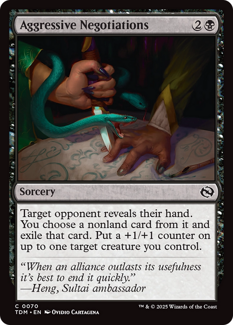 Aggressive Negotiations [Tarkir: Dragonstorm] | Jomio and Rueliete's Cards and Comics