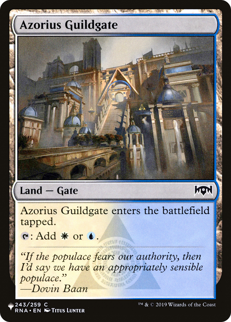 Azorius Guildgate [The List] | Jomio and Rueliete's Cards and Comics
