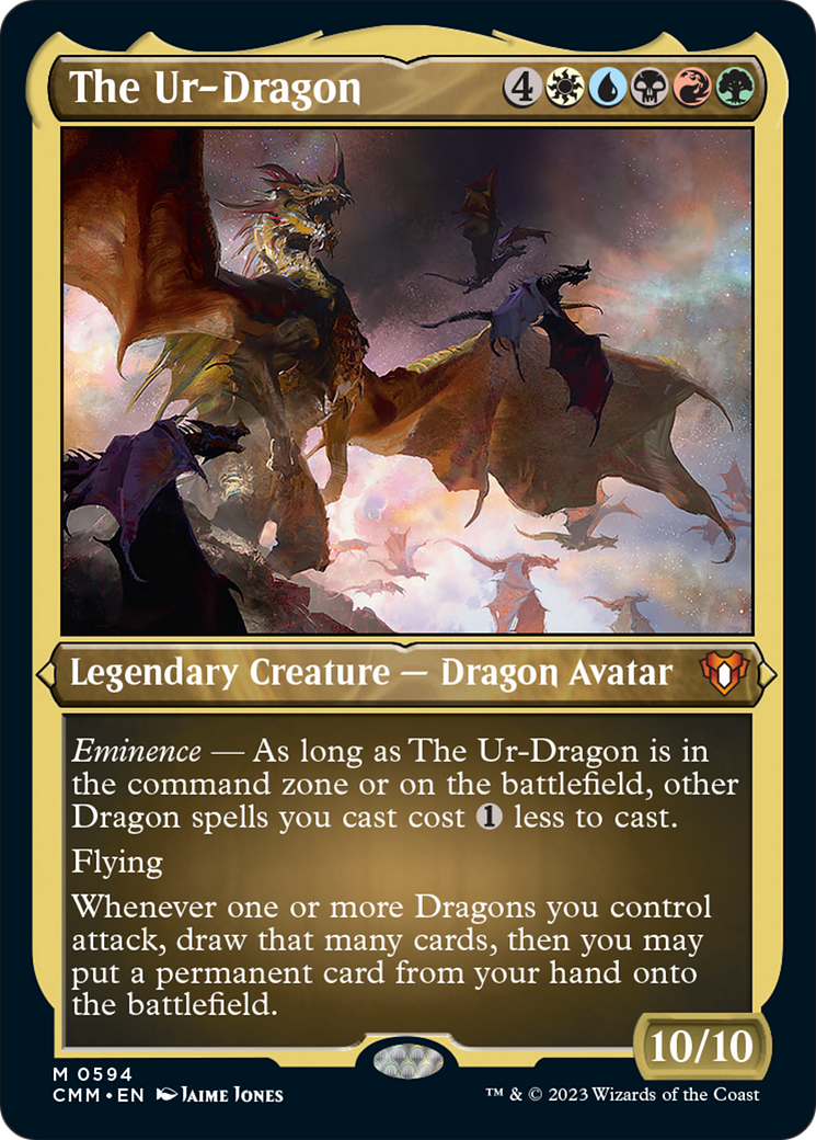 The Ur-Dragon (Foil Etched) [Commander Masters] | Jomio and Rueliete's Cards and Comics