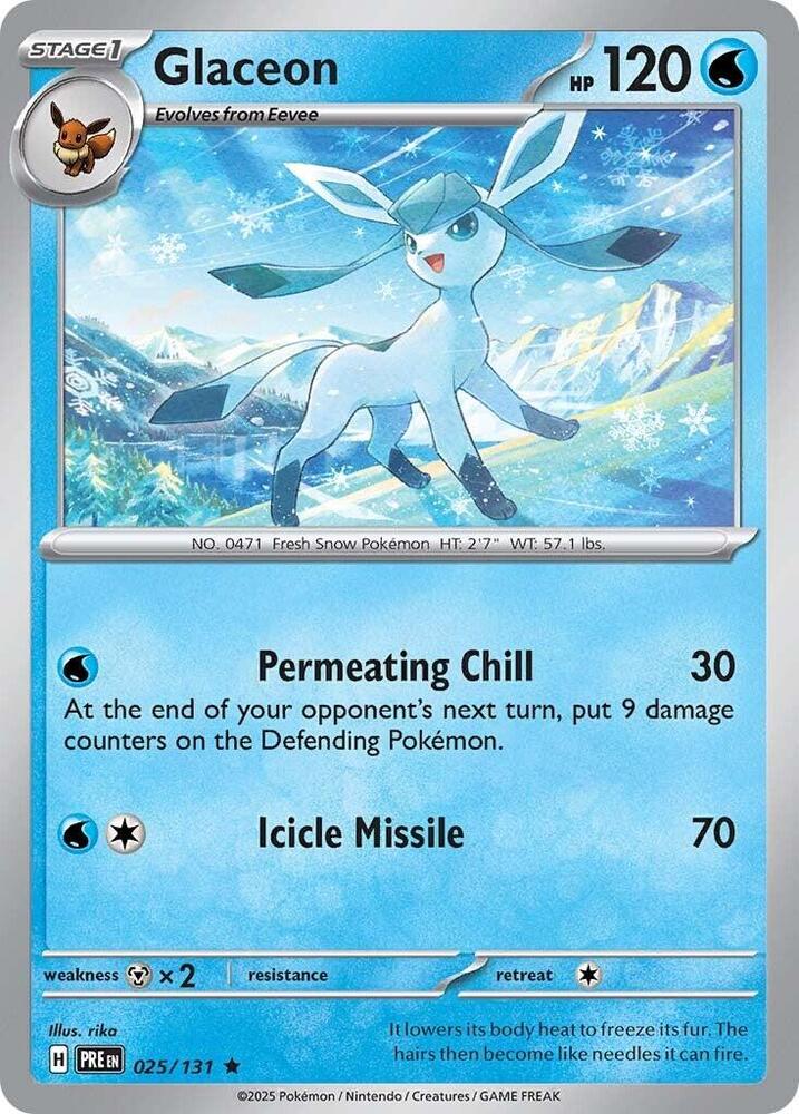 Glaceon (025/131) [Scarlet & Violet: Prismatic Evolutions] | Jomio and Rueliete's Cards and Comics