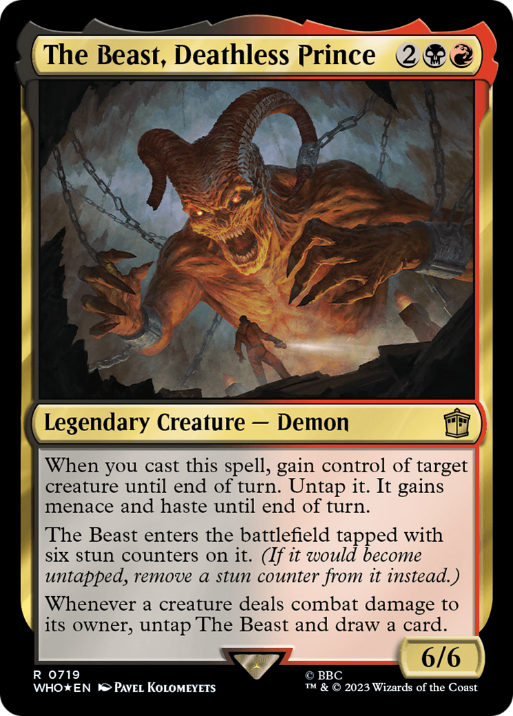 The Beast, Deathless Prince (Surge Foil) [Doctor Who] | Jomio and Rueliete's Cards and Comics