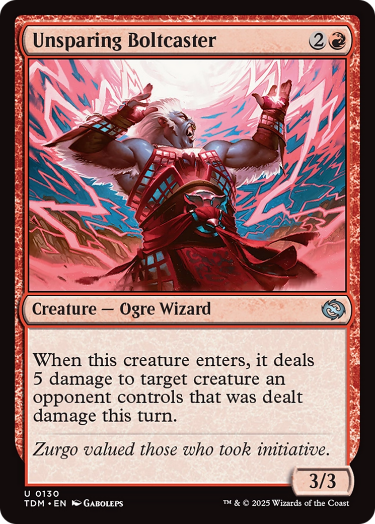 Unsparing Boltcaster [Tarkir: Dragonstorm] | Jomio and Rueliete's Cards and Comics