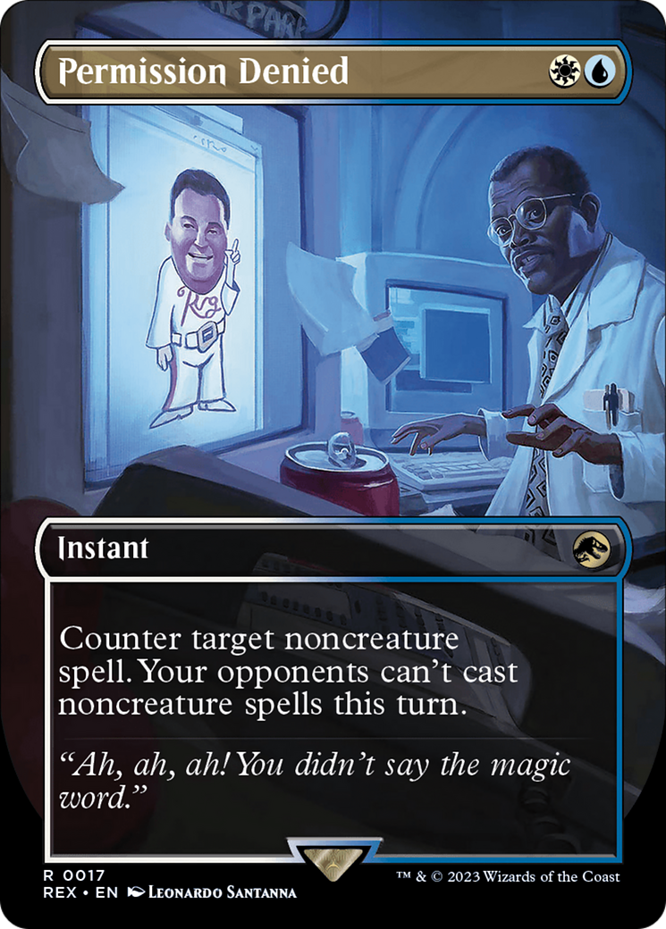 Permission Denied (Borderless) [Jurassic World Collection] | Jomio and Rueliete's Cards and Comics