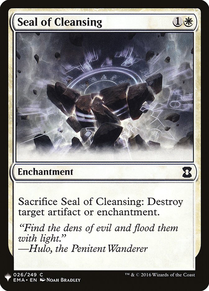 Seal of Cleansing [Mystery Booster] | Jomio and Rueliete's Cards and Comics
