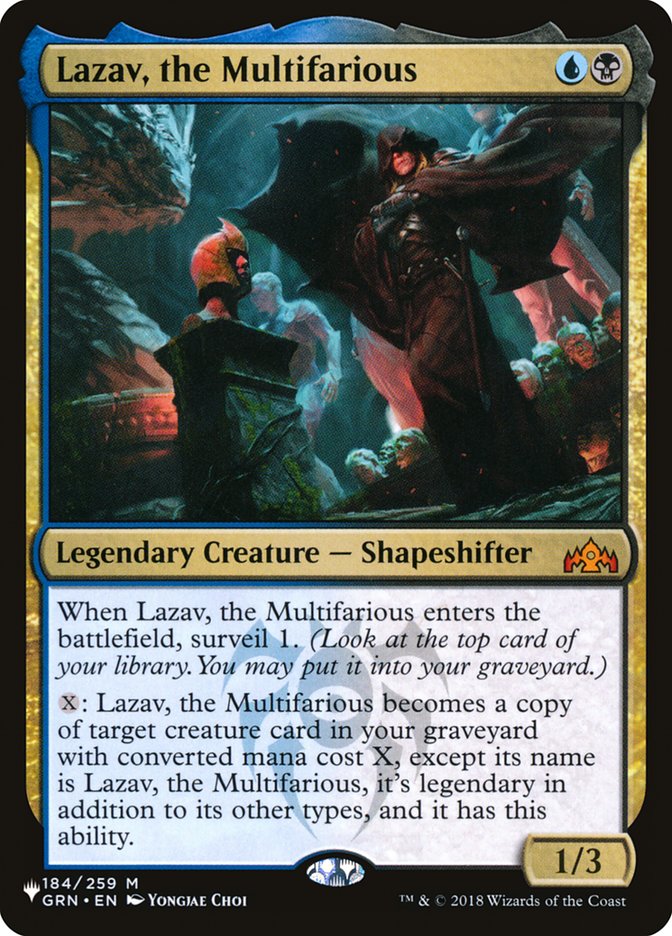 Lazav, the Multifarious [The List] | Jomio and Rueliete's Cards and Comics
