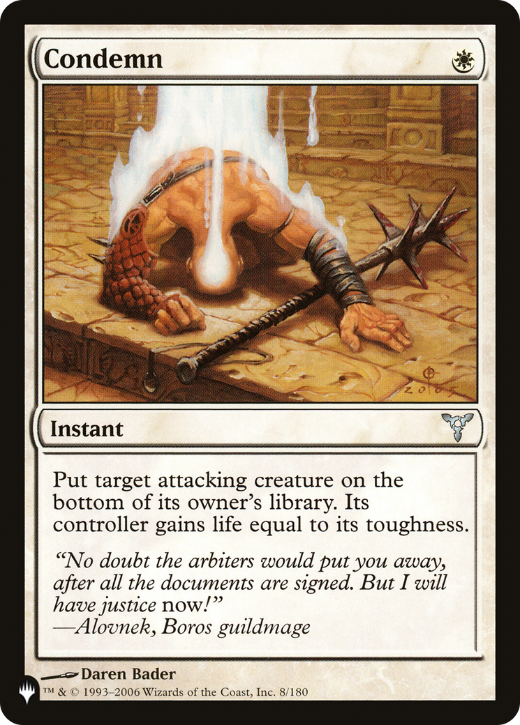 Condemn [The List] | Jomio and Rueliete's Cards and Comics