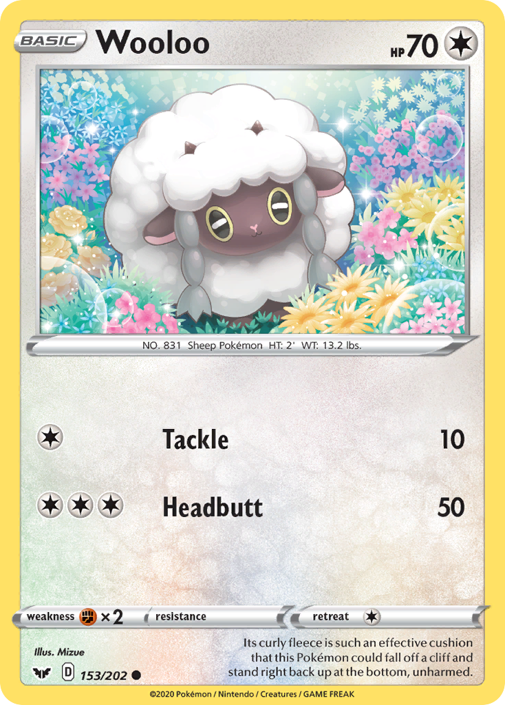 Wooloo (153/202) [Sword & Shield: Base Set] | Jomio and Rueliete's Cards and Comics