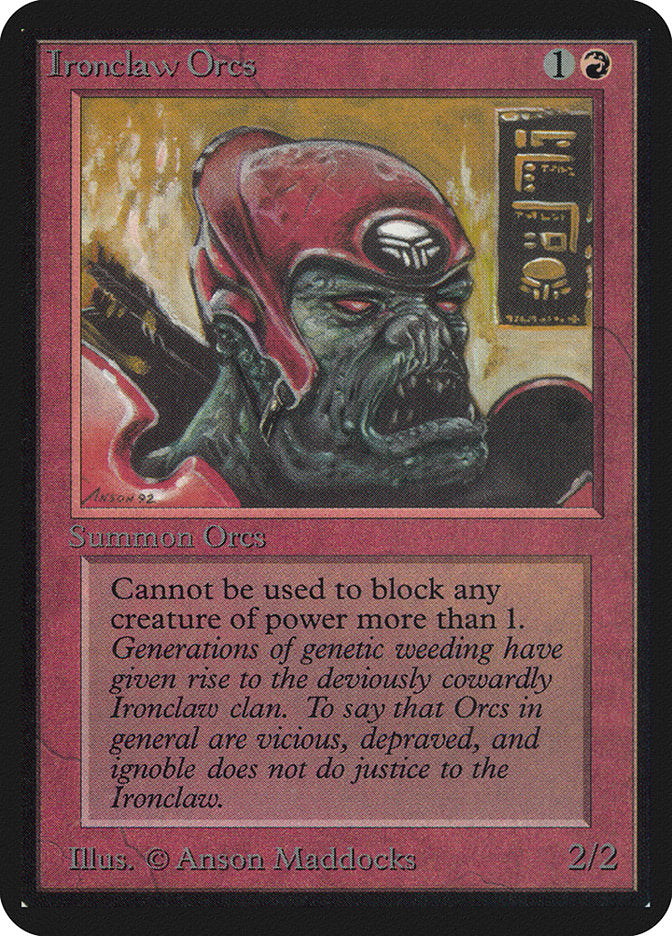 Ironclaw Orcs [Alpha Edition] | Jomio and Rueliete's Cards and Comics