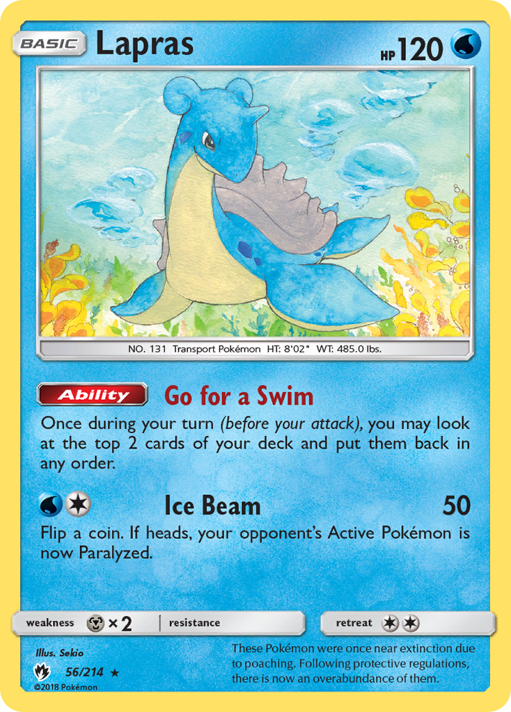Lapras (56/214) [Sun & Moon: Lost Thunder] | Jomio and Rueliete's Cards and Comics