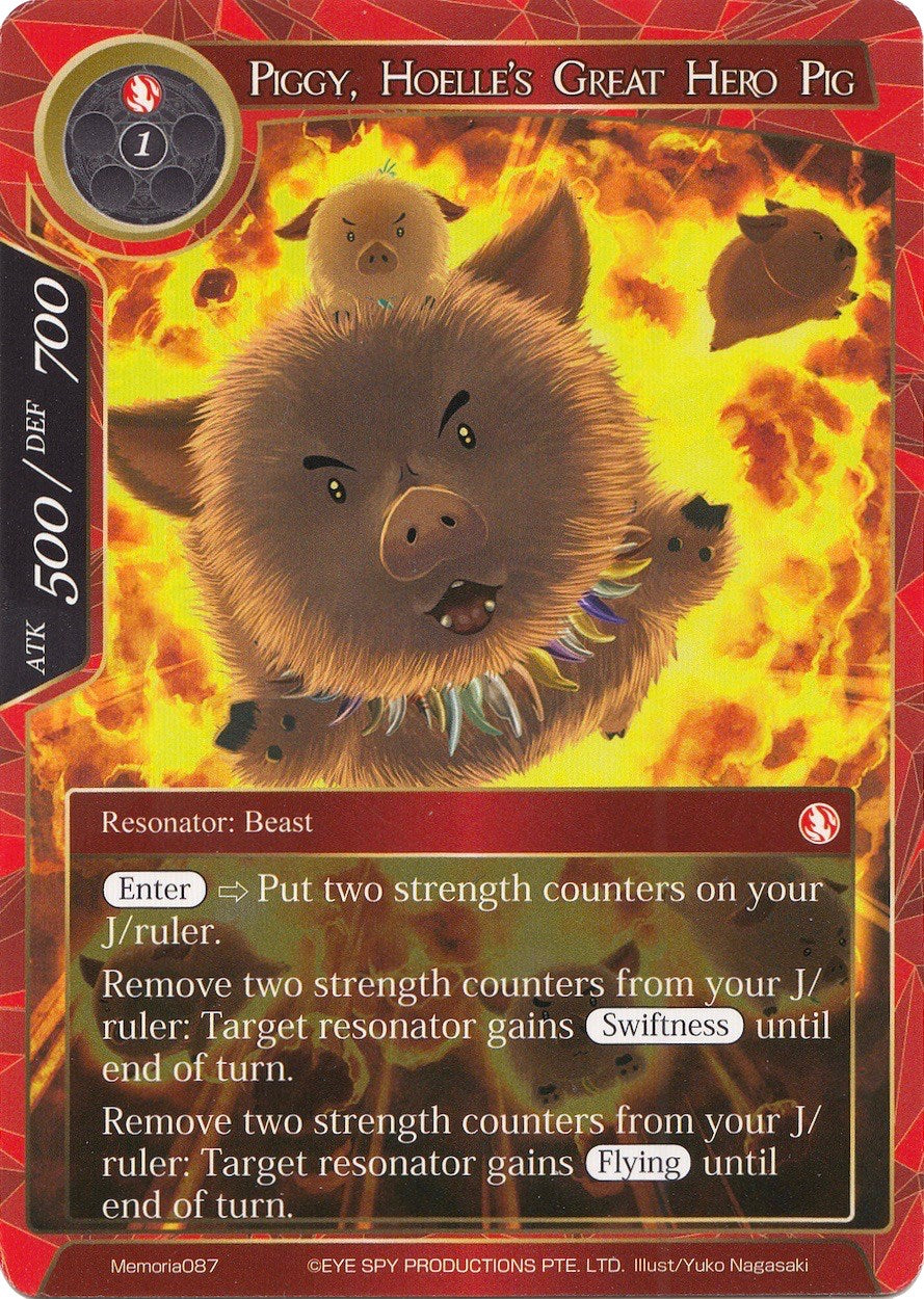 Piggy, Hoelle's Great Hero Pig (Memoria087) [Alice Origin Memoria Cards] | Jomio and Rueliete's Cards and Comics