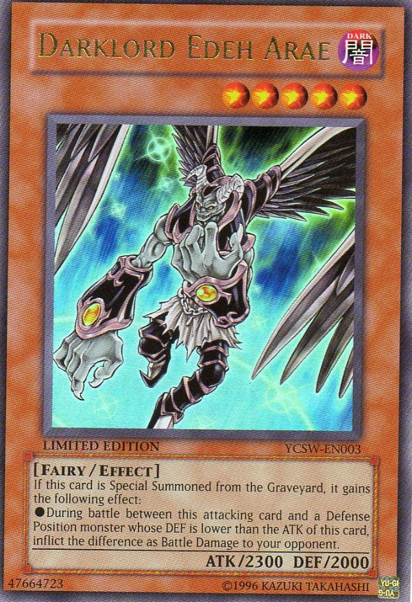 Darklord Edeh Arae [YCSW-EN003] Ultra Rare | Jomio and Rueliete's Cards and Comics