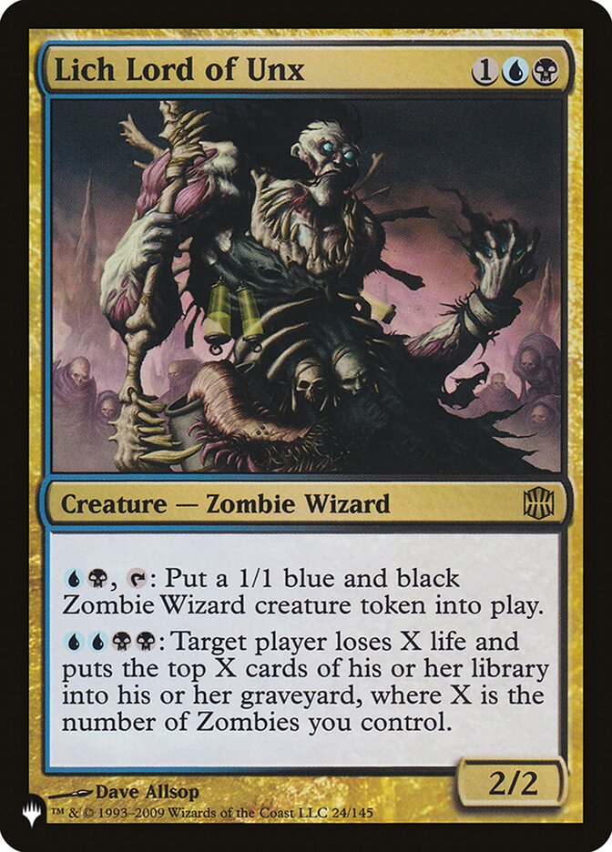 Lich Lord of Unx [The List] | Jomio and Rueliete's Cards and Comics
