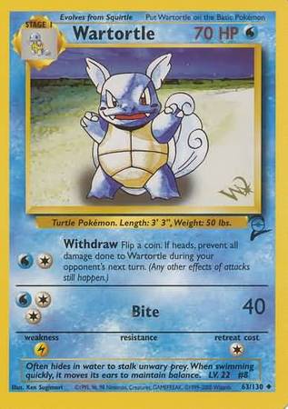 Wartortle (63/130) (W Stamped Promo) [Base Set 2] | Jomio and Rueliete's Cards and Comics