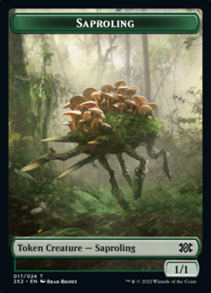 Saproling // Spirit (008) Double-Sided Token [Double Masters 2022 Tokens] | Jomio and Rueliete's Cards and Comics