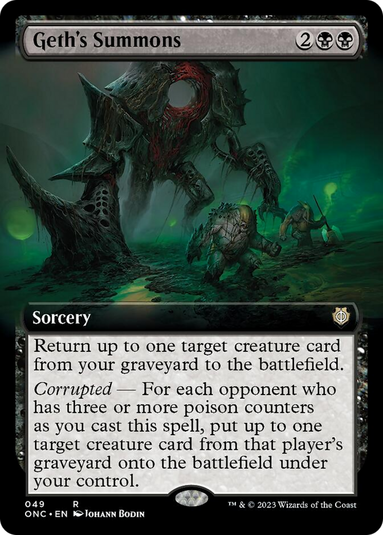 Geth's Summons (Extended Art) [Phyrexia: All Will Be One Commander] | Jomio and Rueliete's Cards and Comics
