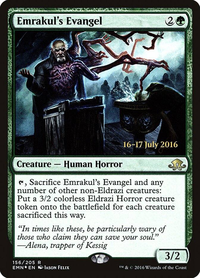 Emrakul's Evangel [Eldritch Moon Prerelease Promos] | Jomio and Rueliete's Cards and Comics