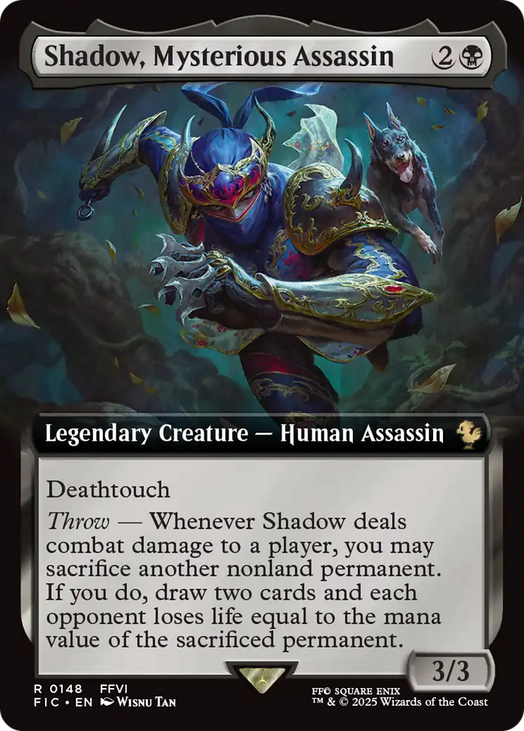 Shadow, Mysterious Assassin (Extended Art) [FINAL FANTASY Commander] | Jomio and Rueliete's Cards and Comics