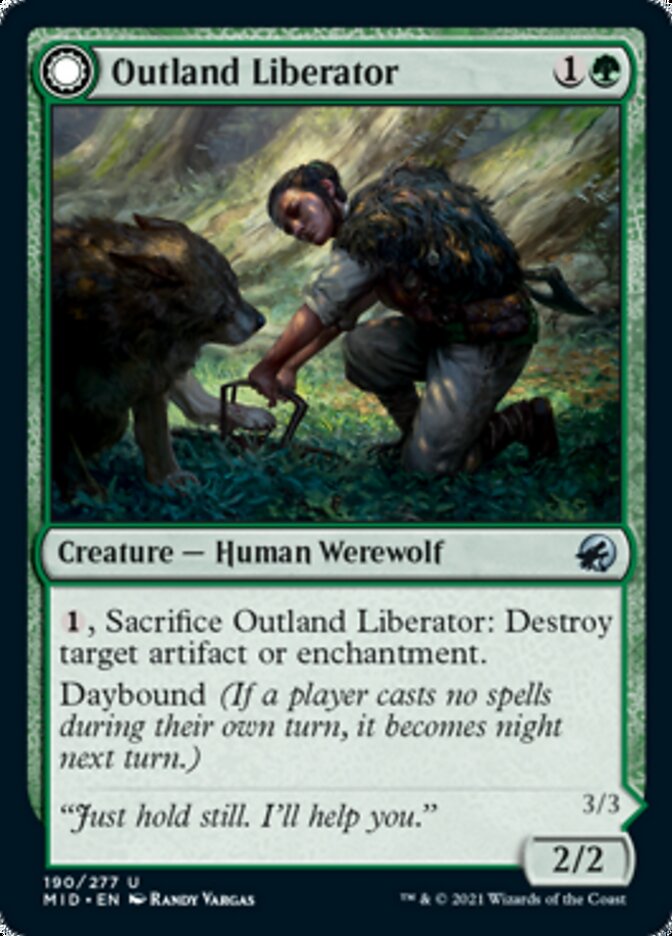Outland Liberator // Frenzied Trapbreaker [Innistrad: Midnight Hunt] | Jomio and Rueliete's Cards and Comics