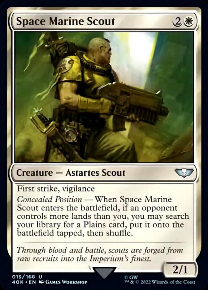 Space Marine Scout (Surge Foil) [Warhammer 40,000] | Jomio and Rueliete's Cards and Comics