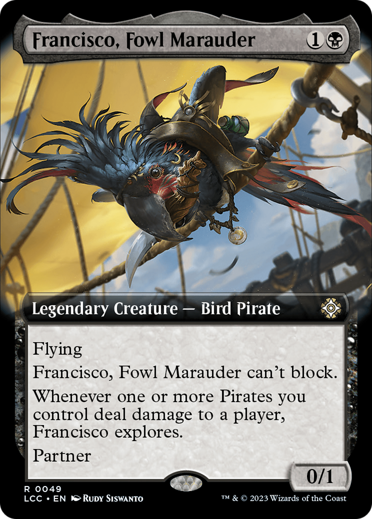 Francisco, Fowl Marauder (Extended Art) [The Lost Caverns of Ixalan Commander] | Jomio and Rueliete's Cards and Comics