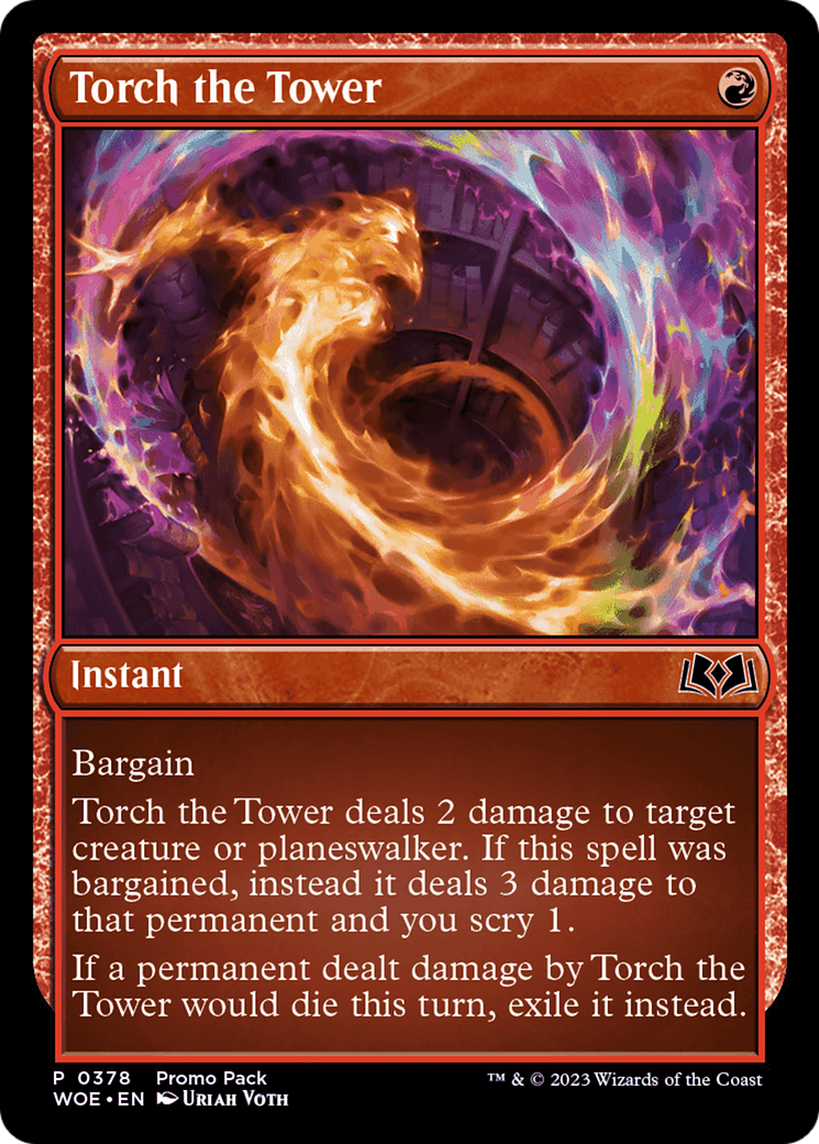 Torch the Tower (Promo Pack) [Wilds of Eldraine Promos] | Jomio and Rueliete's Cards and Comics