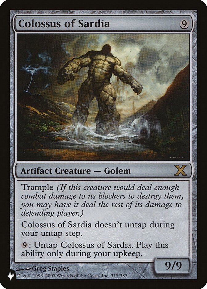 Colossus of Sardia [The List] | Jomio and Rueliete's Cards and Comics