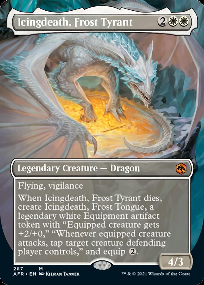Icingdeath, Frost Tyrant (Borderless Alternate Art) [Dungeons & Dragons: Adventures in the Forgotten Realms] | Jomio and Rueliete's Cards and Comics