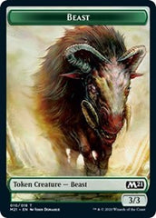 Beast // Saproling Double-Sided Token [Core Set 2021 Tokens] | Jomio and Rueliete's Cards and Comics