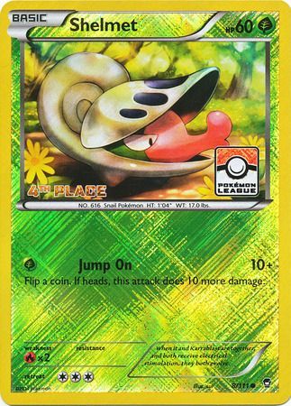 Shelmet (8/111) (League Promo 4th Place) [XY: Furious Fists] | Jomio and Rueliete's Cards and Comics