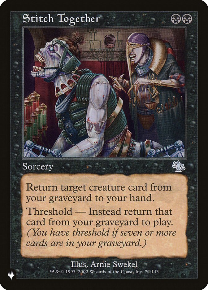 Stitch Together [The List] | Jomio and Rueliete's Cards and Comics
