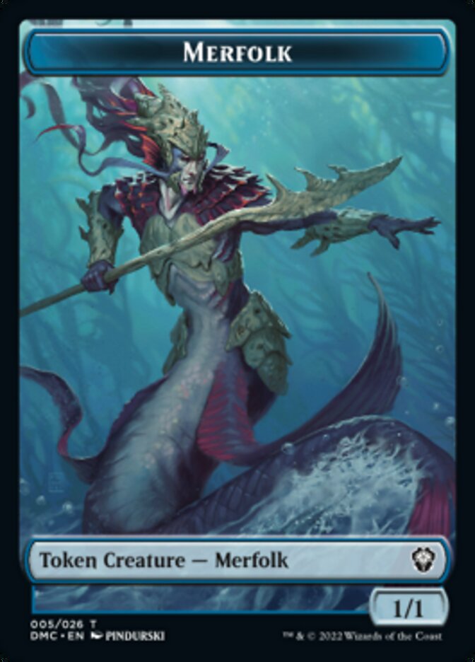 Saproling // Merfolk Double-Sided Token [Dominaria United Tokens] | Jomio and Rueliete's Cards and Comics