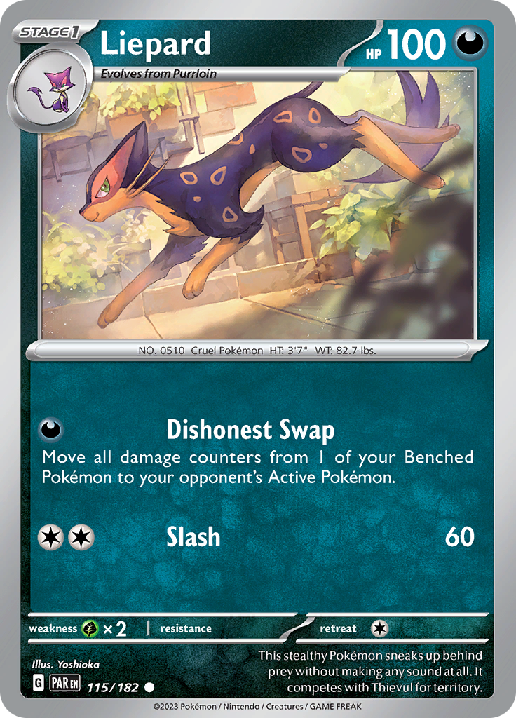 Liepard (115/182) [Scarlet & Violet: Paradox Rift] | Jomio and Rueliete's Cards and Comics