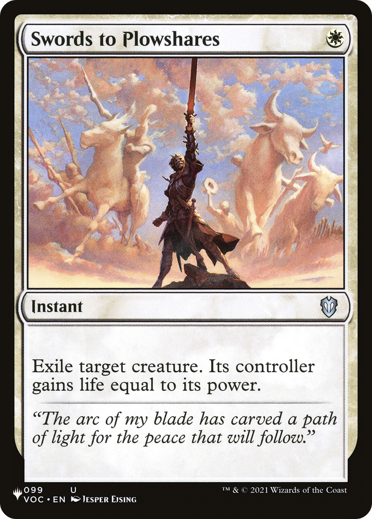 Swords to Plowshares [Secret Lair: Angels] | Jomio and Rueliete's Cards and Comics