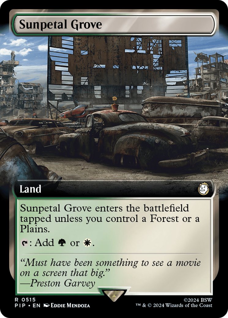 Sunpetal Grove (Extended Art) [Fallout] | Jomio and Rueliete's Cards and Comics