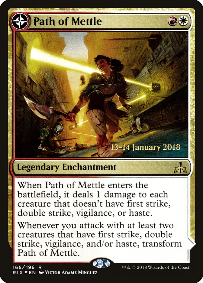 Path of Mettle // Metzali, Tower of Triumph [Rivals of Ixalan Prerelease Promos] | Jomio and Rueliete's Cards and Comics
