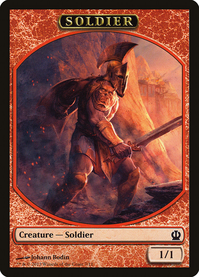 Soldier Token (7/11) [Theros Tokens] | Jomio and Rueliete's Cards and Comics